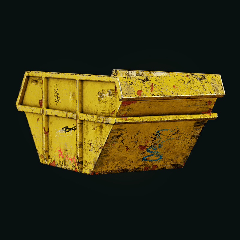 Open Dumpster For Construction Garbage