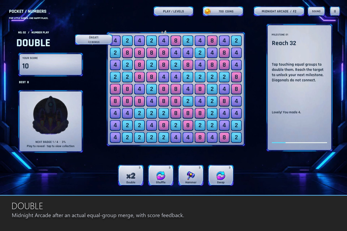 Pocket Numbers - 5 Number Puzzle Games & 20 Themes