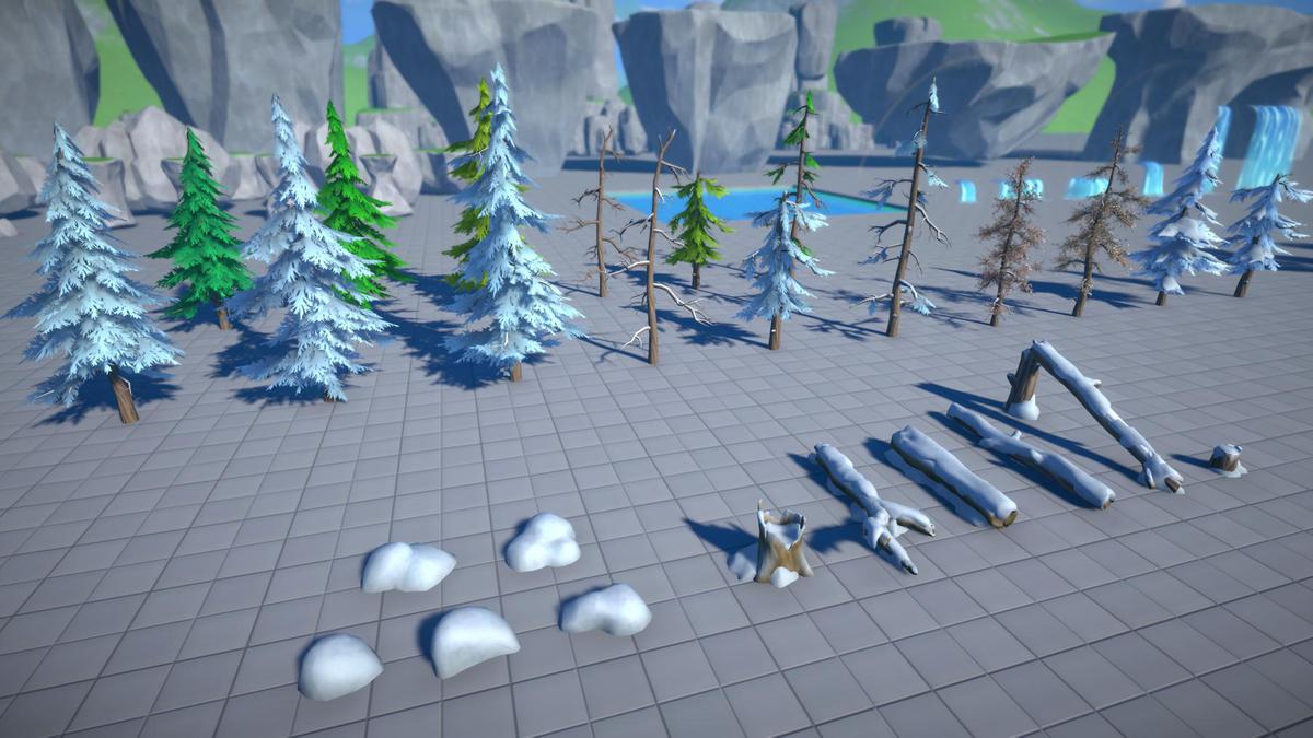 Stylized Snow & Pine Forest