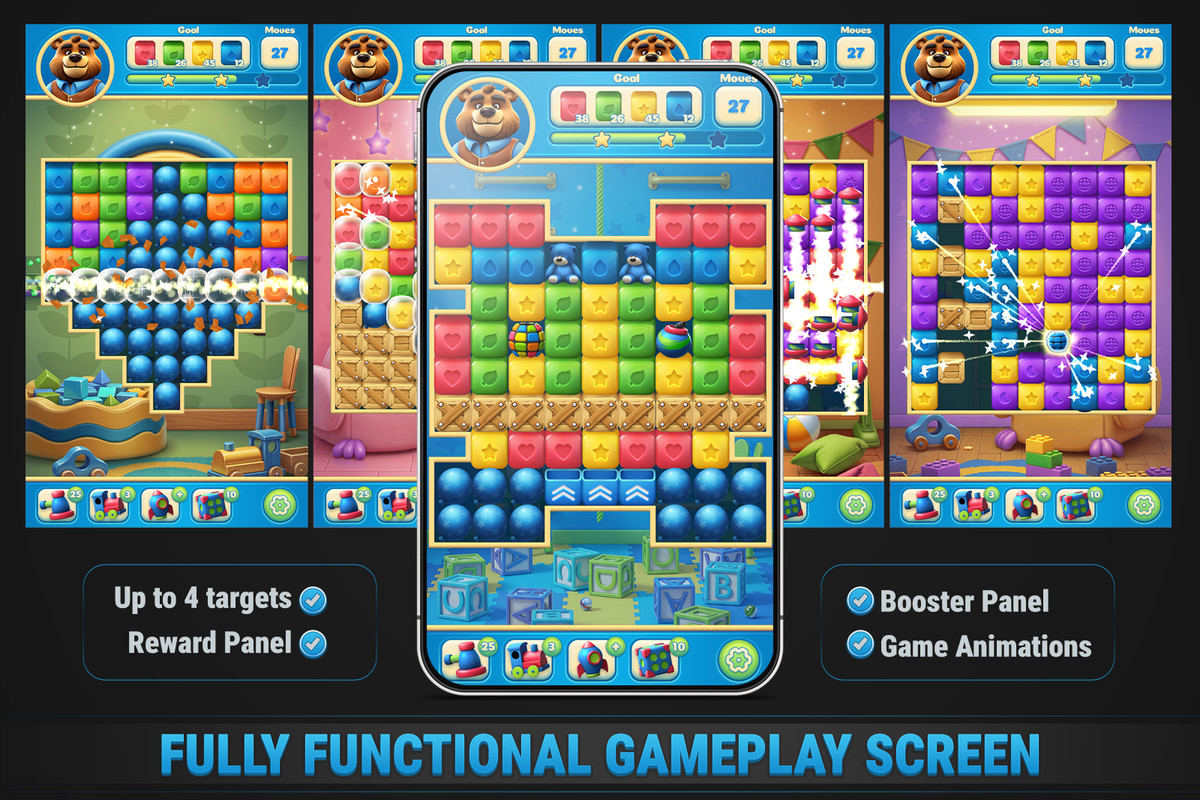 MK Match-2 Blast Kit • Puzzle Game Template