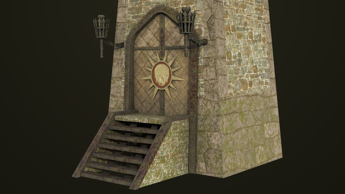 Old Castle Watch Tower 01 URP HDRP Textures