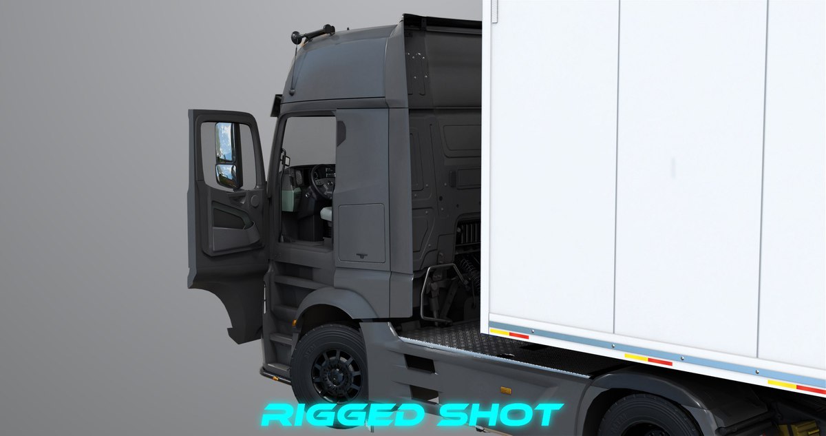 Heavy Truck 03 Refrigerator Trailer Interior URP HDRP Textures