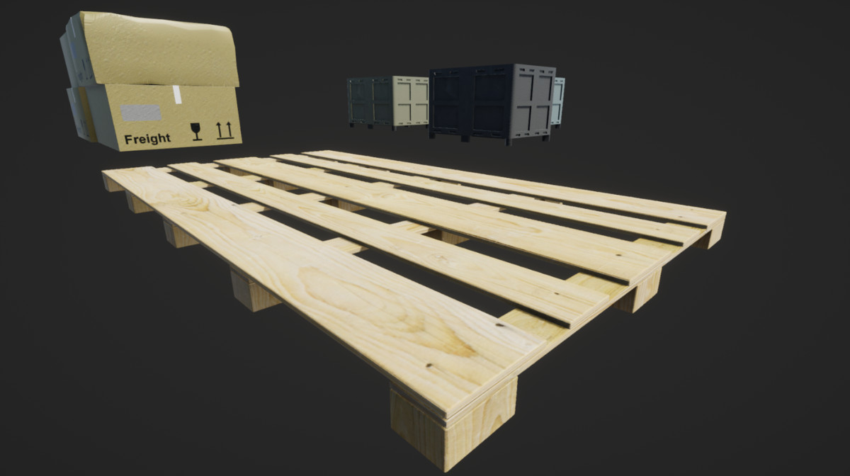 Cargo Pack With LODs And Collisions