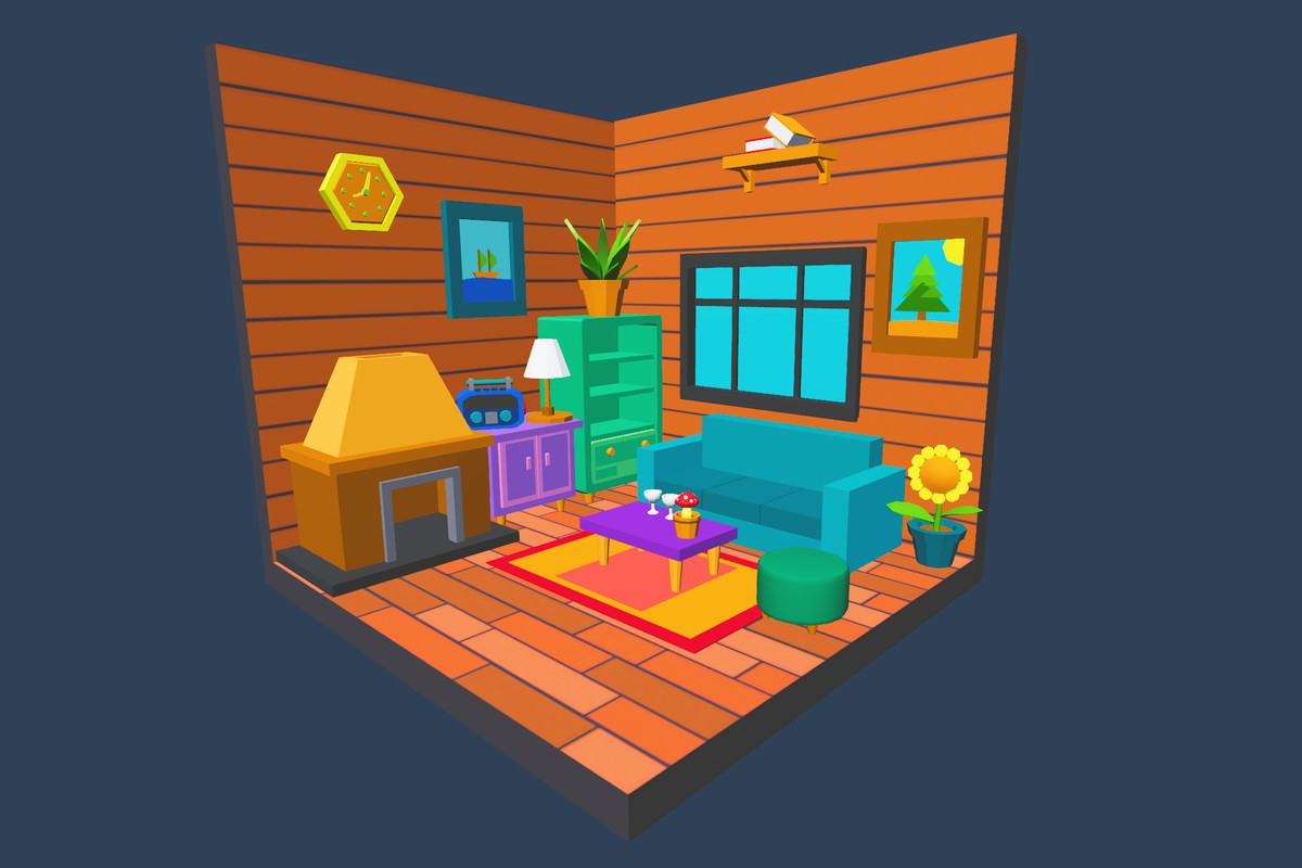 Cute Low Poly Furniture Pack - Colorful Interior Props