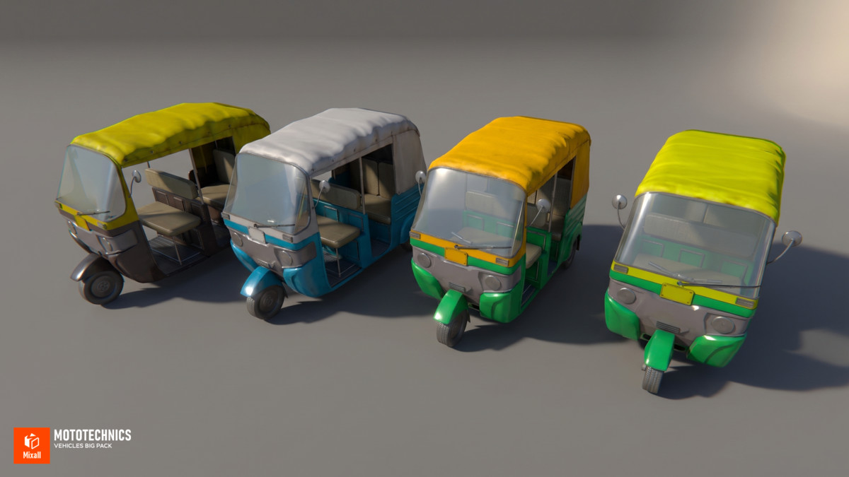 India City Kit - Modular Street Environment, People, Motorbikes