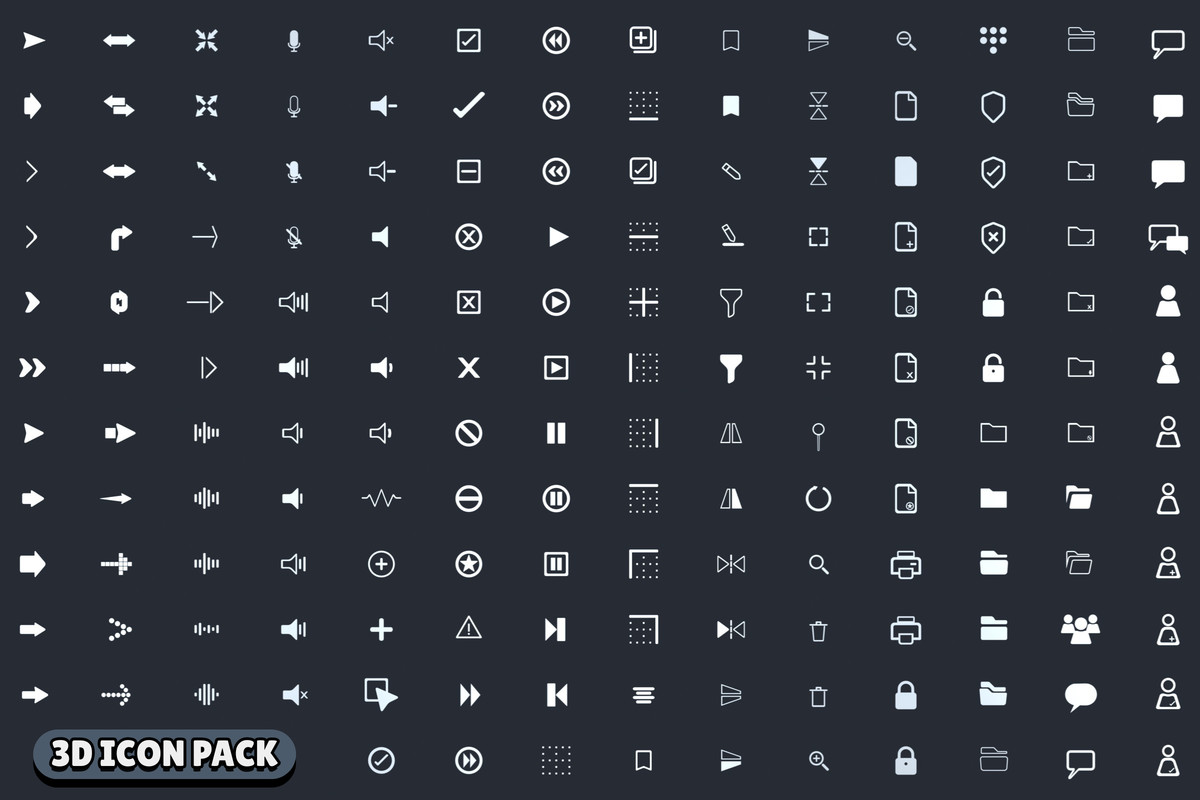 Low Poly 3D Icons - Pack