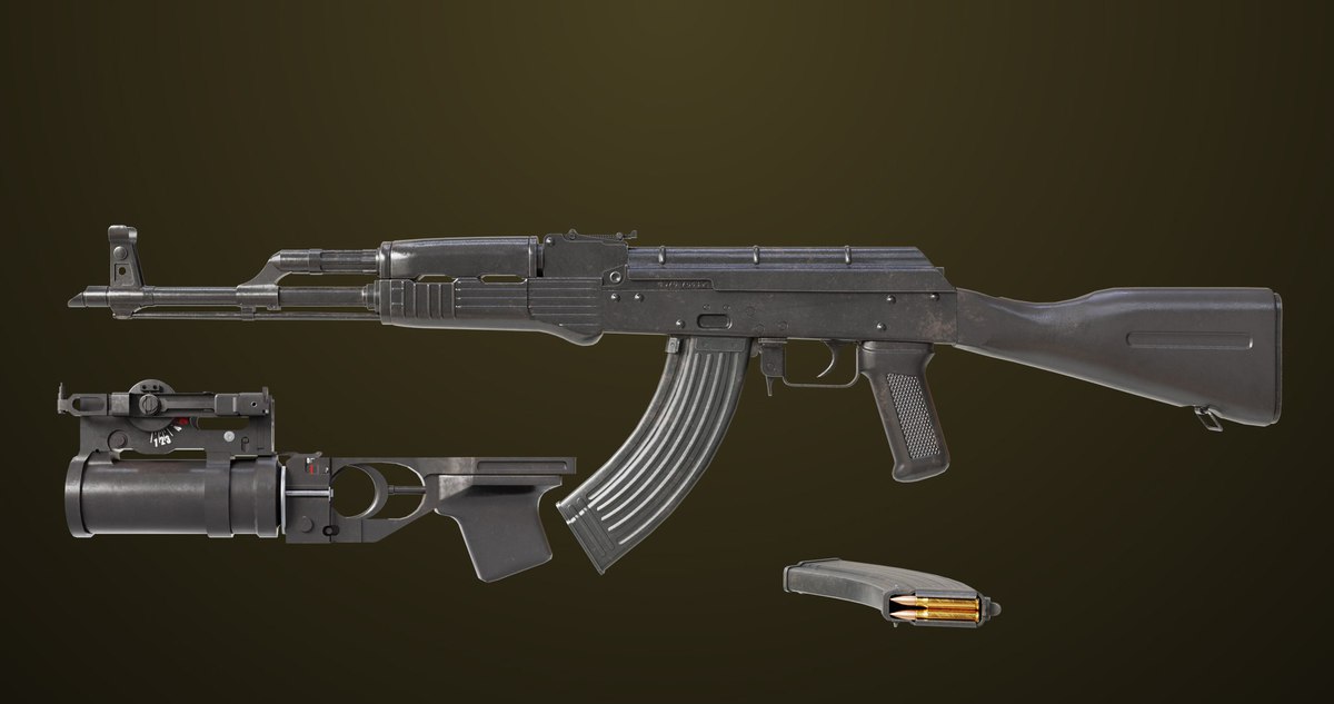 Light Machine Gun 10 Black URP HDRP Textures