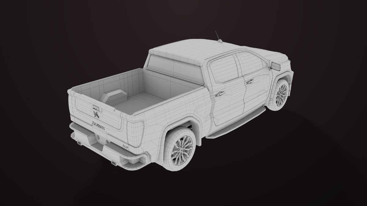 Pickup Truck 02 Red Dusty URP HDRP Textures