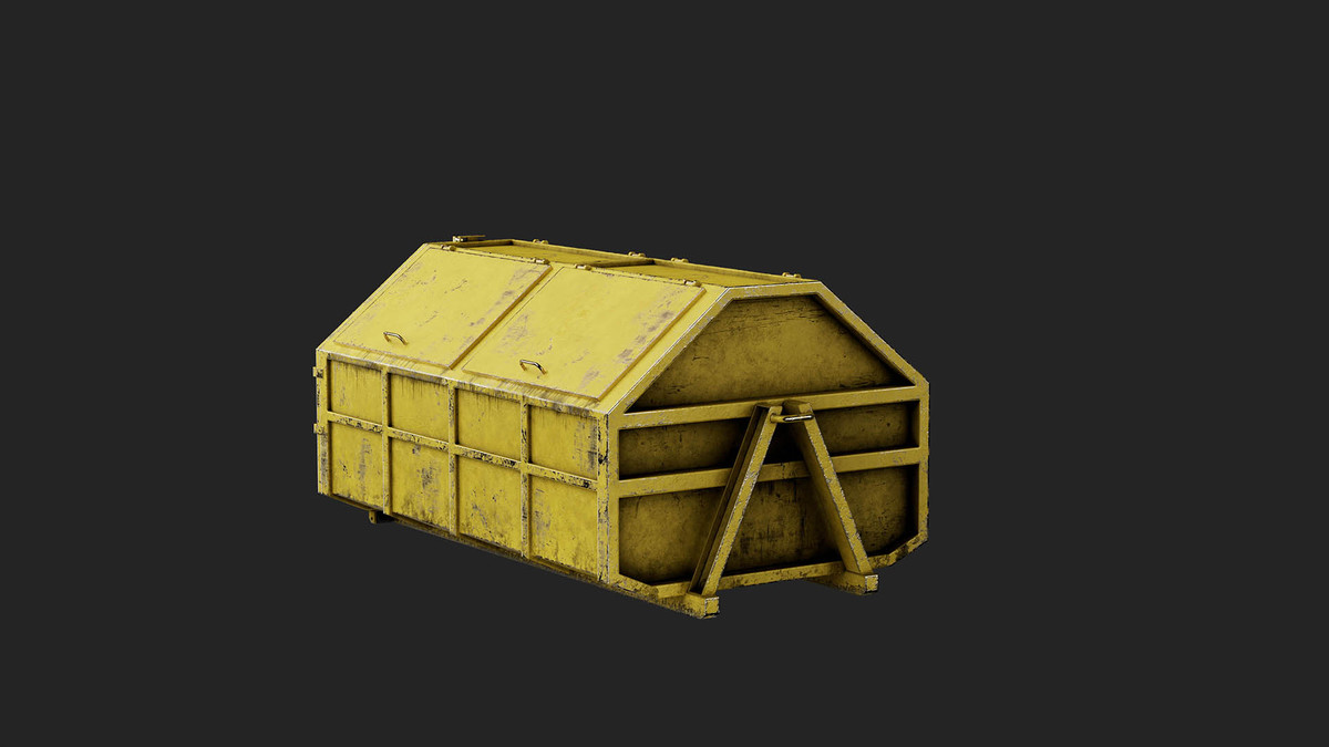 Dumpster/Metallic Outdoors Trashcan