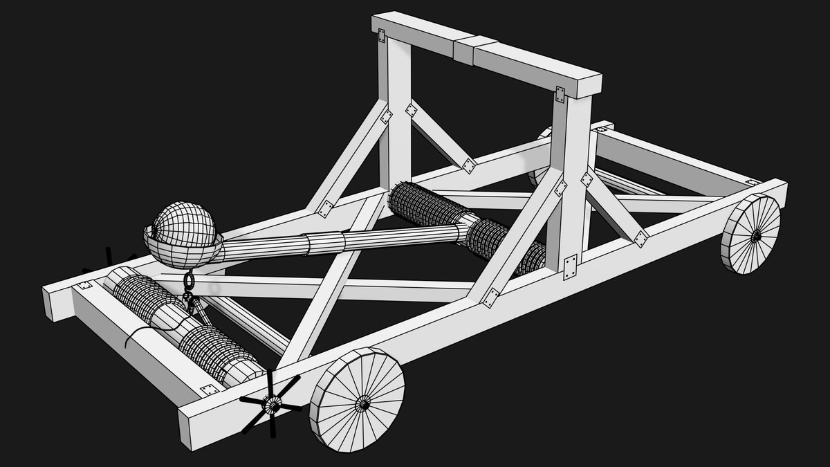 Medieval Catapult 01 URP HDRP Textures
