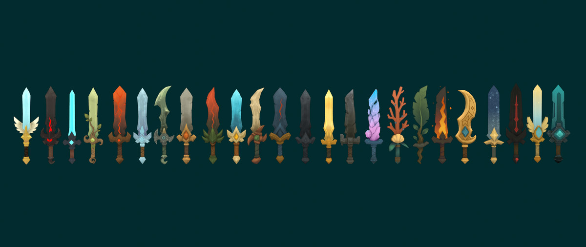 Stylized Sword Pack — 24 Low Poly Fantasy Weapons | Hand-Painted Textures