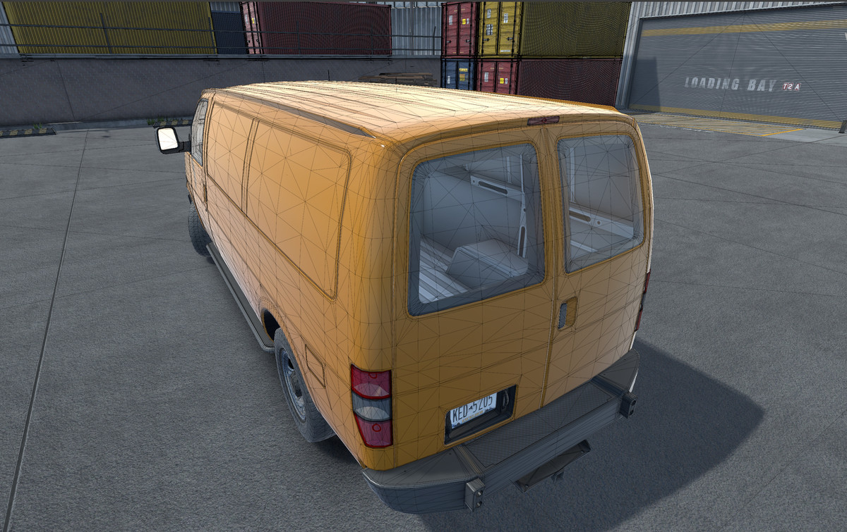 Industrial american van