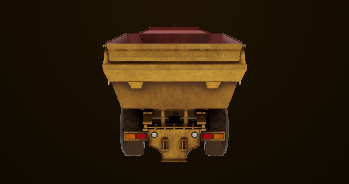 Articulated Dirty Mining Truck 03 URP HDRP Textures