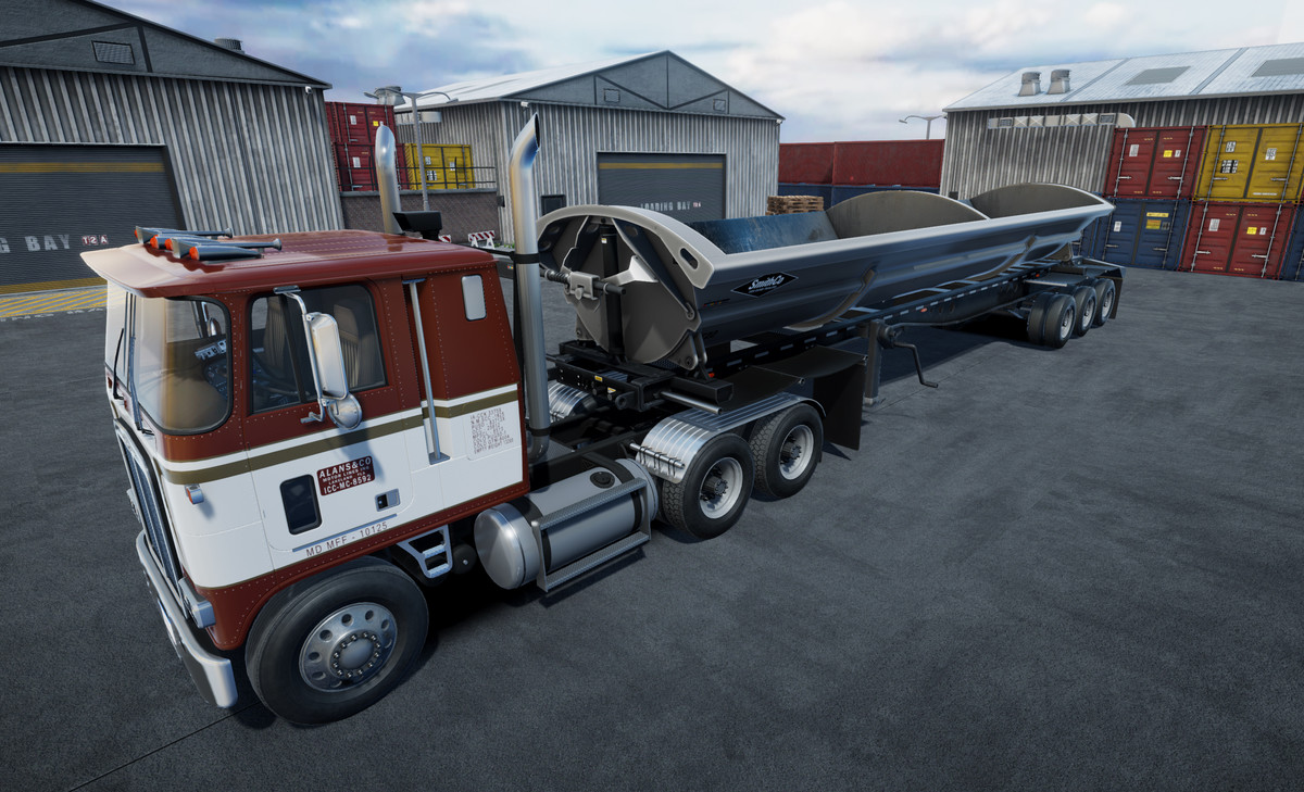 80s cabover sidedump trailer