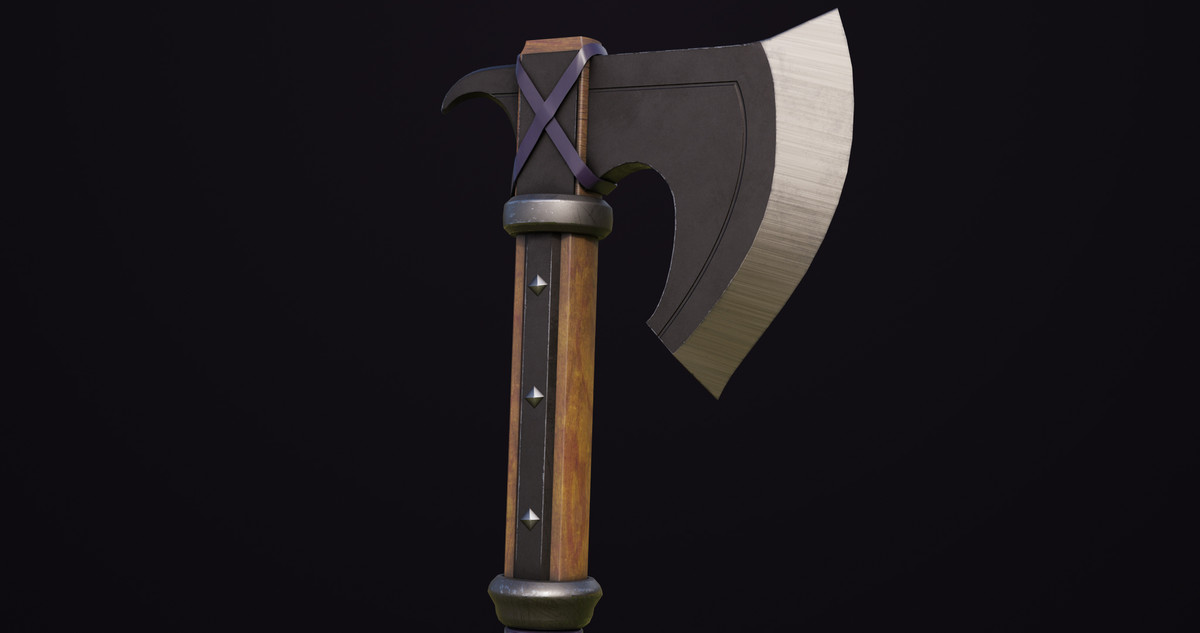 Battle Axe 14 Violet URP HDRP Textures
