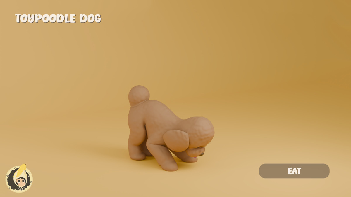 Animated Toy Poodle Dog