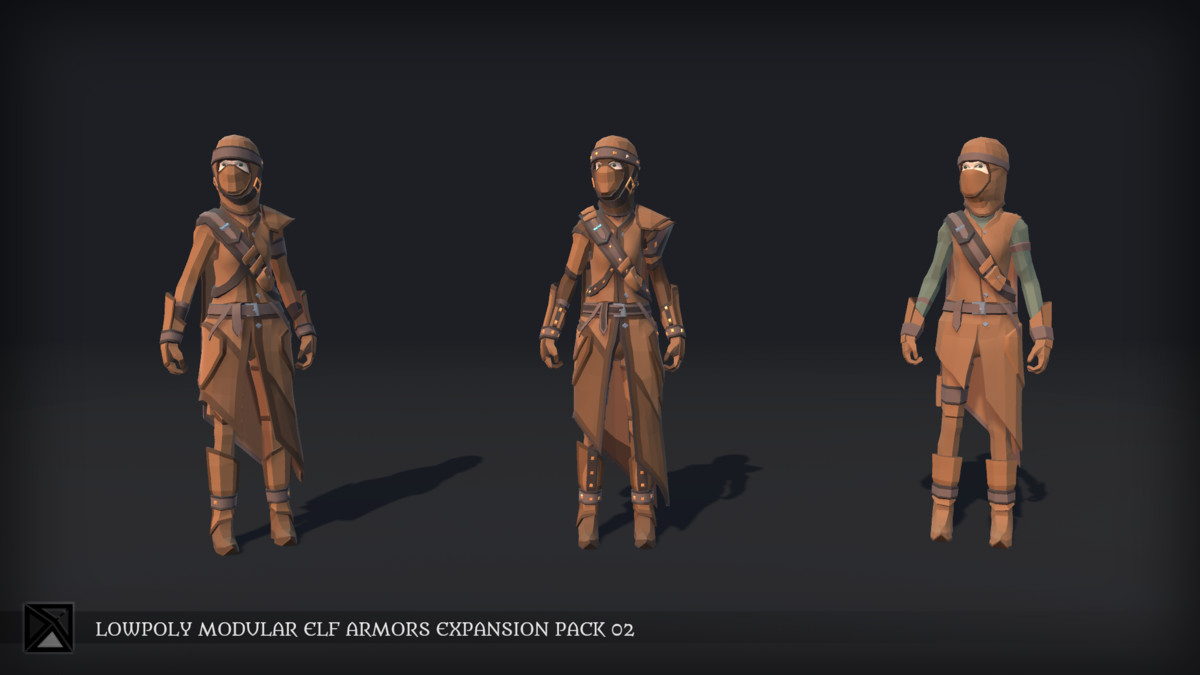 Lowpoly Elves Modular Armors Ex2 - MEDIEVAL FANTASY SERIES