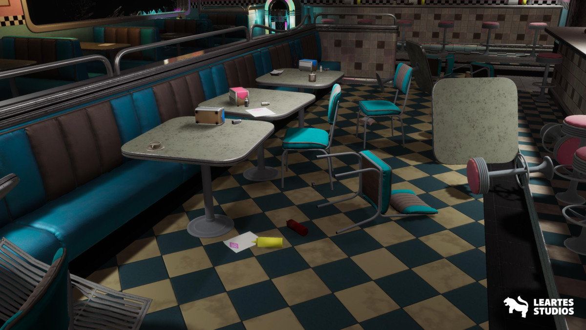 Rino's Diner Environment ( Rinos Diner American Interior Diner USA )