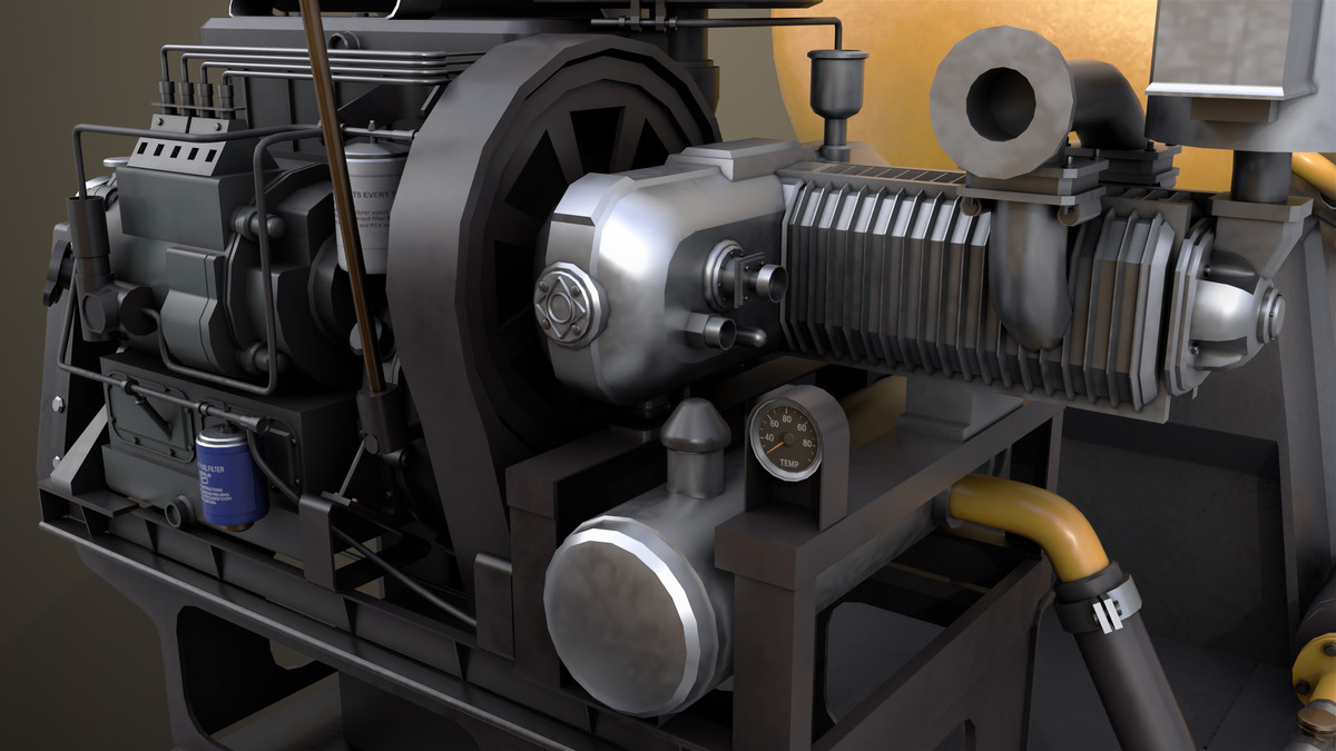 Chassis 06 Cement Trailer 01 Yellow