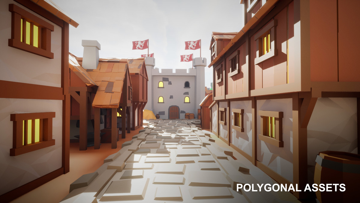 Low poly Medieval City