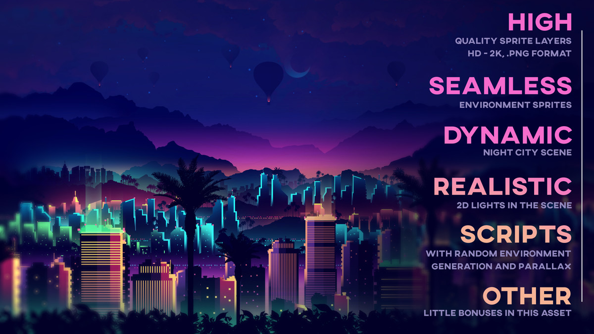 NEON City Mountains