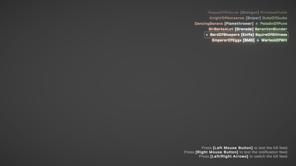 Kill Feed - Event Log System
