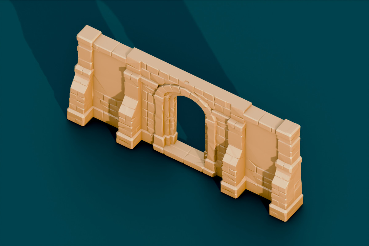 Low Poly Modular Medieval Building Kit