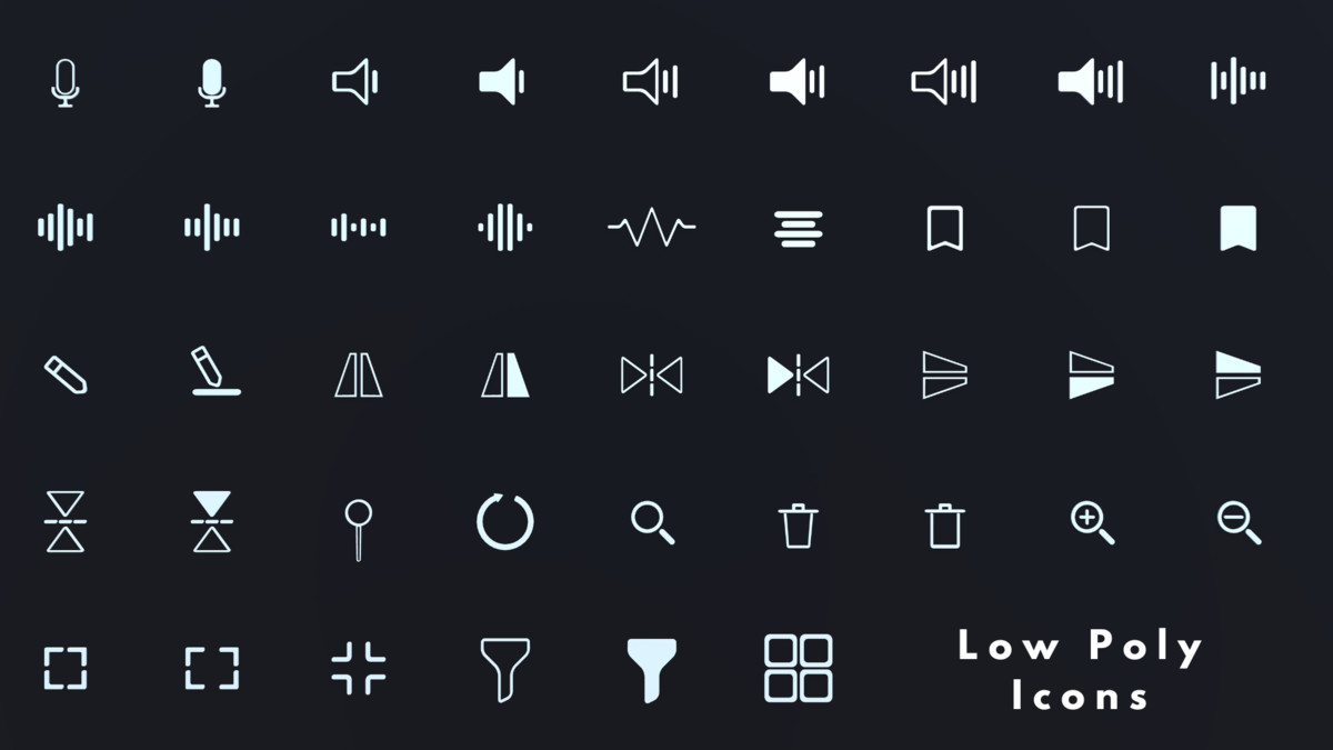 Low Poly 3D Icons - Pack