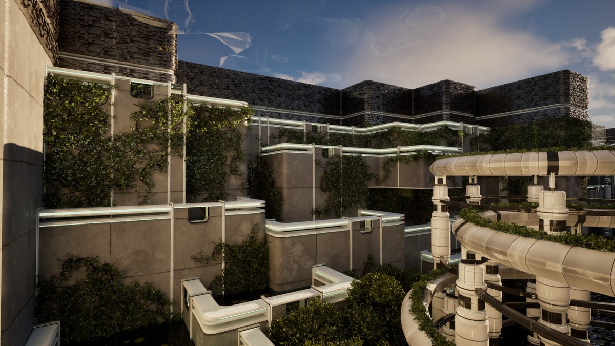 Futuristic Biodome Garden – Sci-Fi Nature Environment