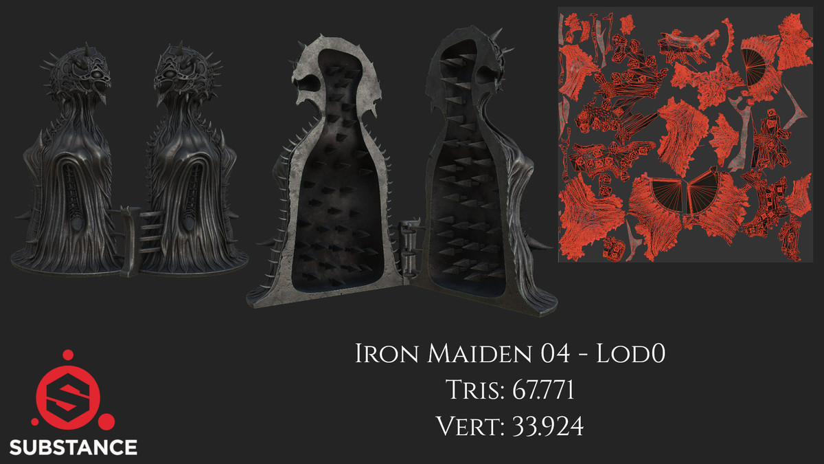 4 Dark Fantasy Iron Maidens