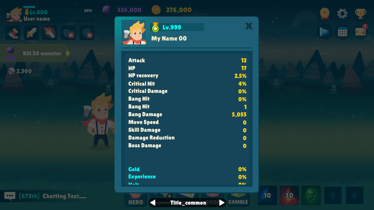 Idle Game Horizontal UI Kit