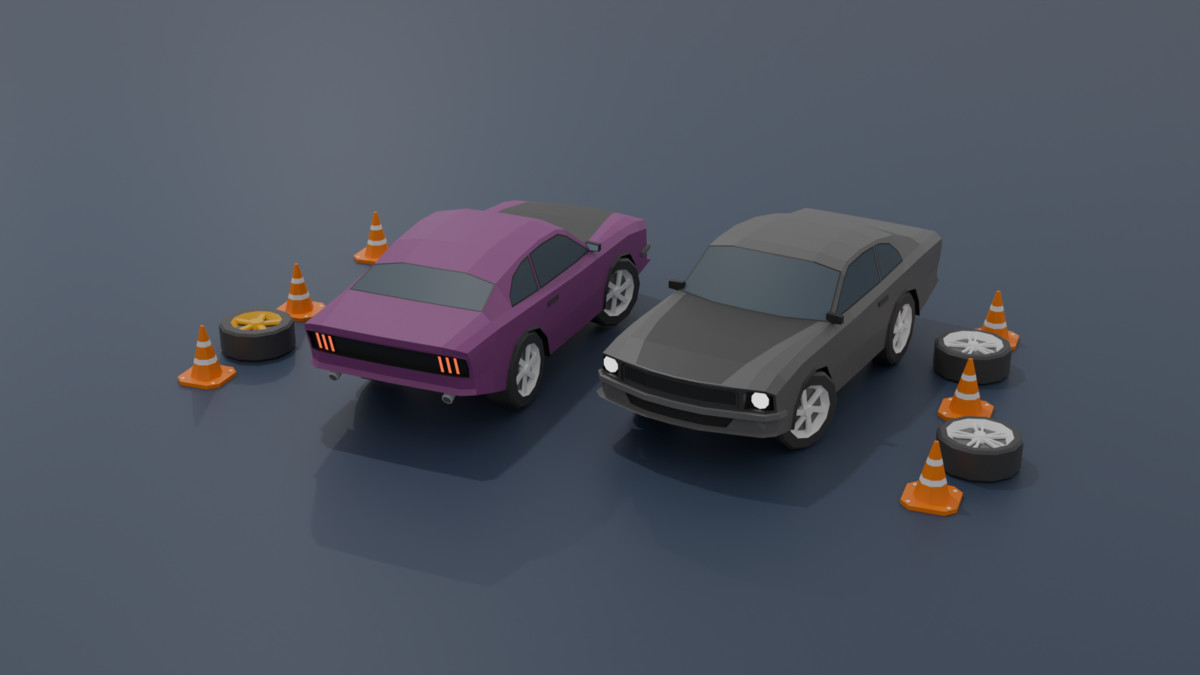 Mobile Optimize-Low Poly Vehicles