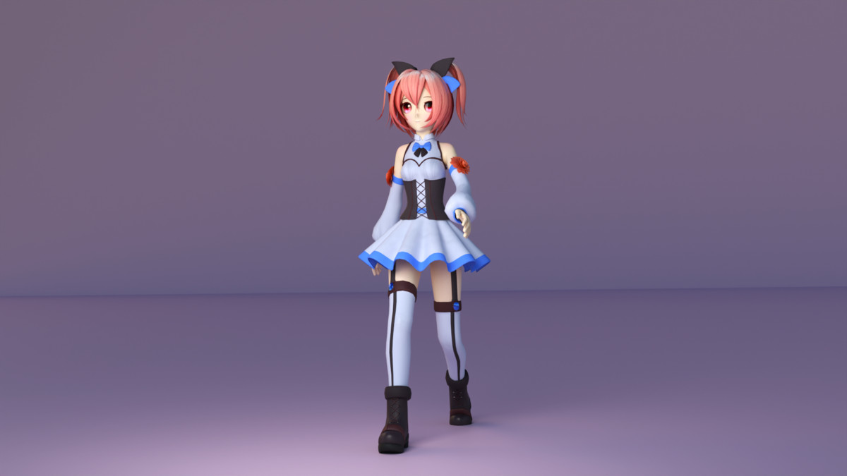 3D Cute Anime Girl