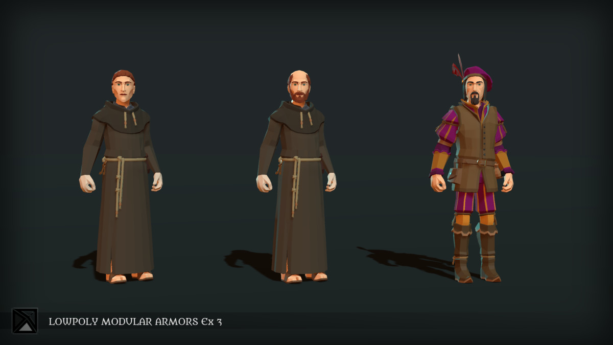 Low Poly Modular Armors Expansion Pack 03 - LOWPOLY MEDIEVAL FANTASY SERIES