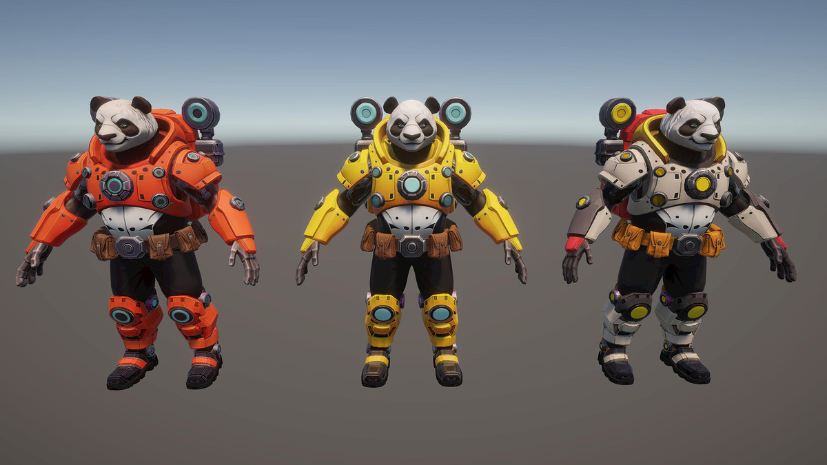 Mecha Panda – Stylized Sci-Fi Panda Character