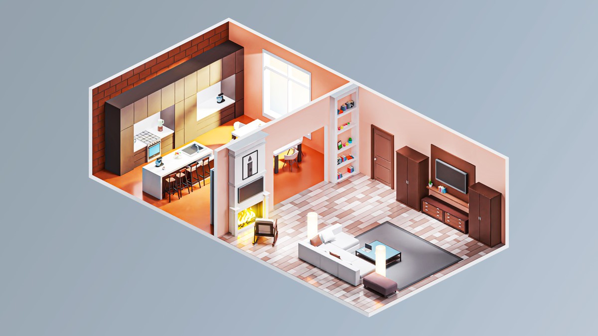 Interior 7 - Low Poly 3D Models Pack