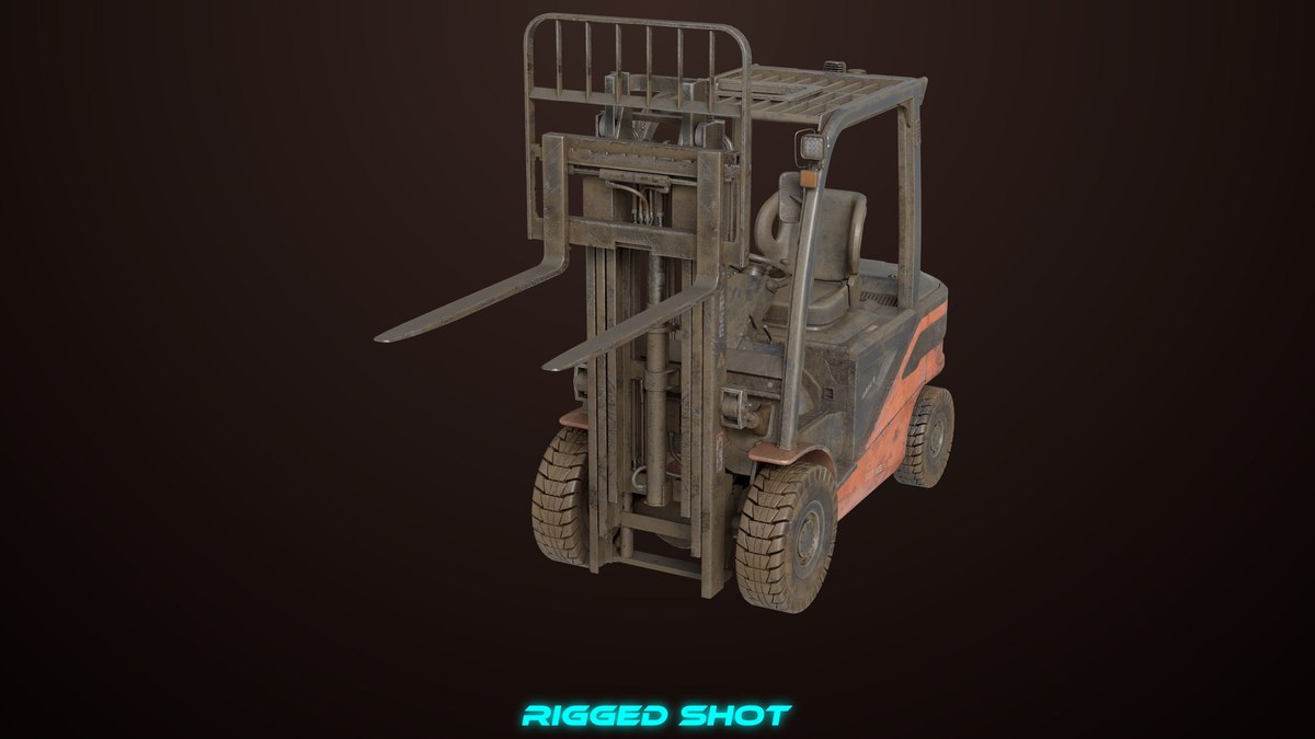 Dusty Forklift Trucks URP HDRP Textures