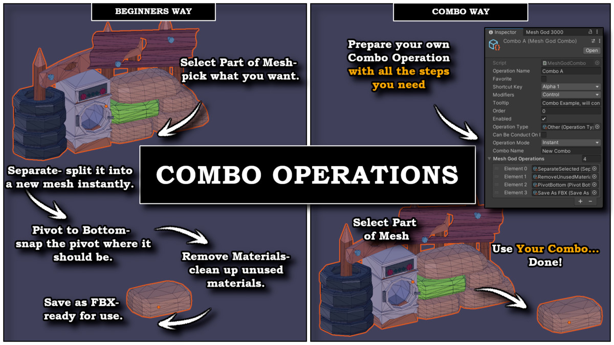 Mesh God 3000 – Mesh Extractor, Pivot & Shading Tools