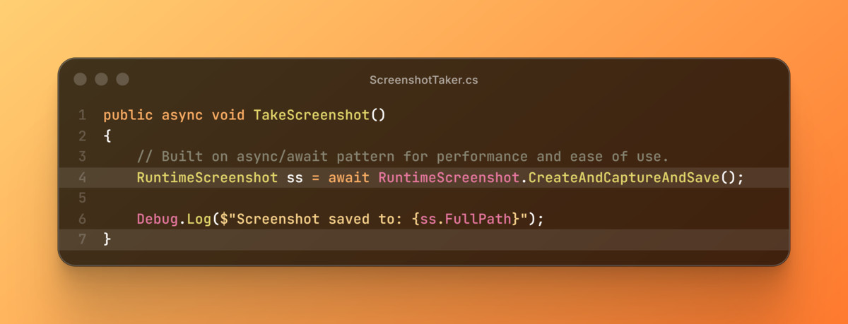 Runtime Screenshot Pro