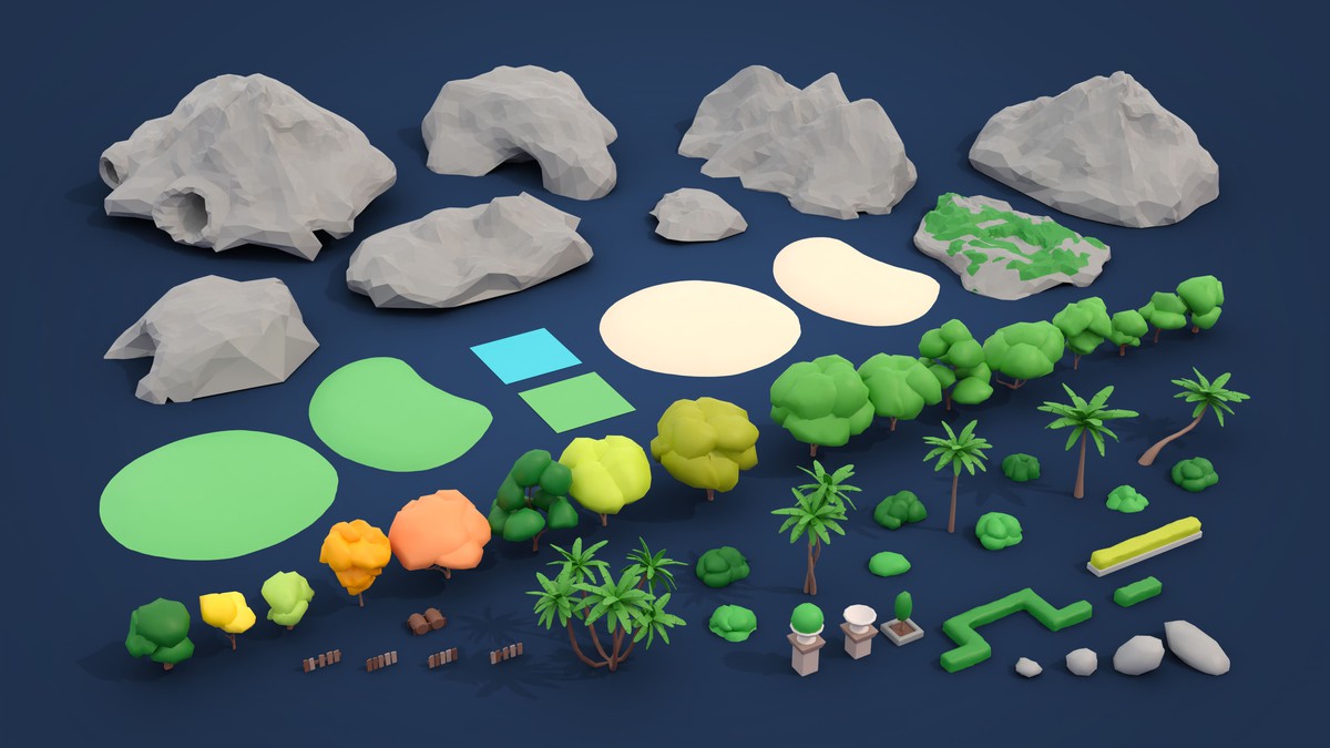Amusement Park - Low Poly 3D Models Pack