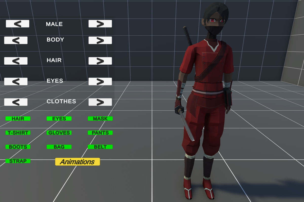 Stylized Ninjas Pack - Animated Characters (Male & Female)