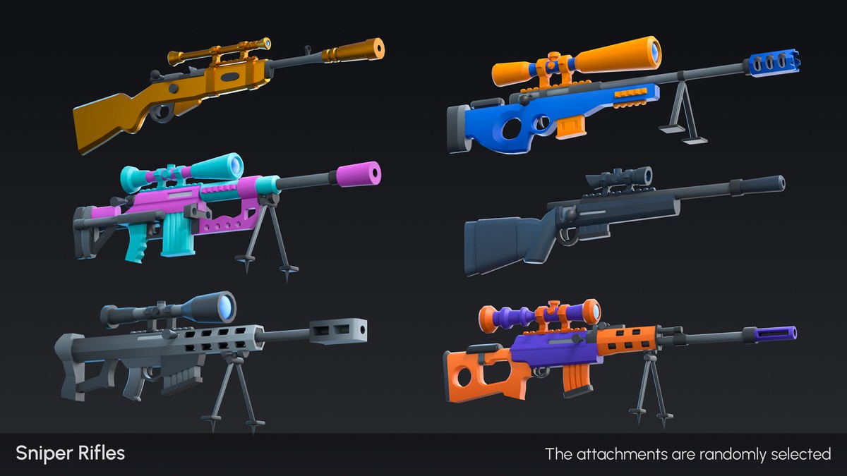 Cartoon Weapons - Low Poly 3D Models Pack