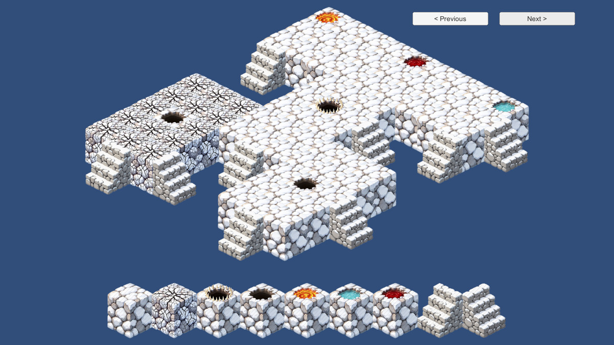 2D Isometric Modular Tileset – Desert & Frozen