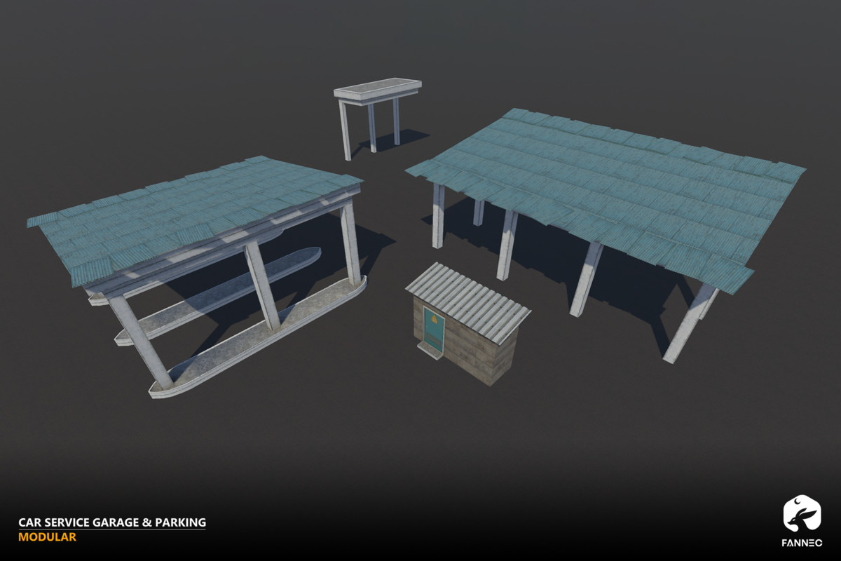 Modular - Car Service Garage & Parking (Interior & Exterior)