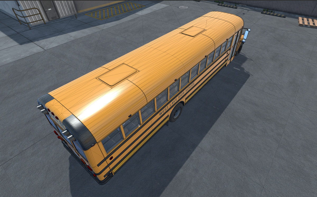 80s generic american school bus