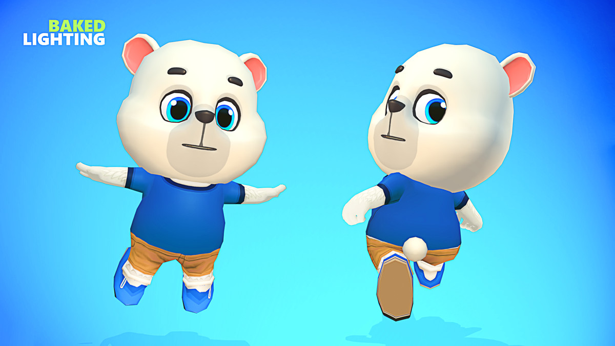 Polar Bear Lowpoly Animated