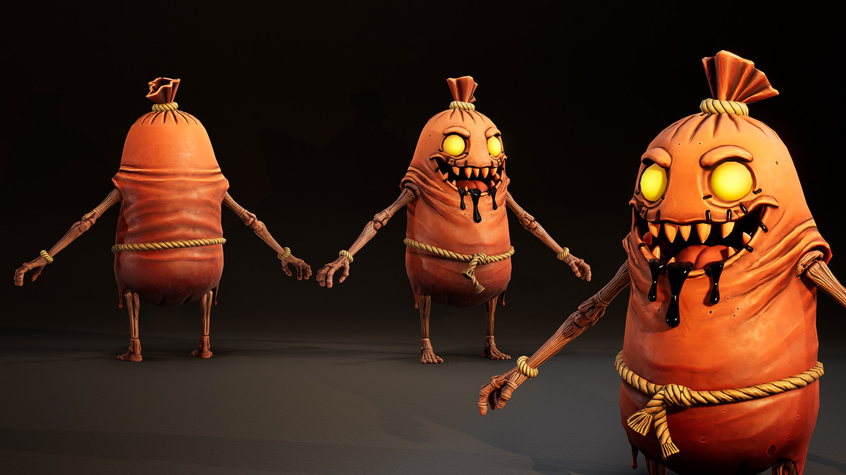 Stylized Horror Creature Pack – Grave Sackcloth (Game Ready, 3 Skins)