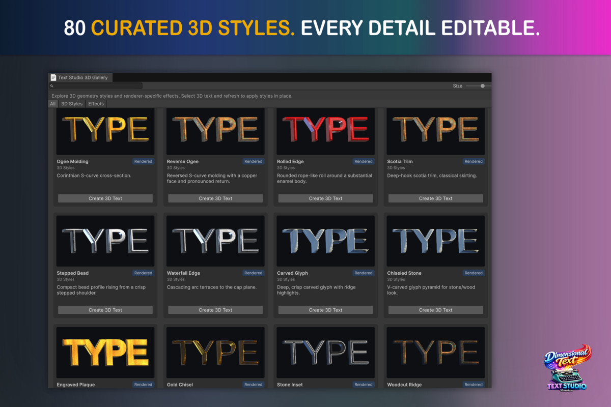 Text Studio 3D - Animated 3D Text & Typography for Unity, image 6