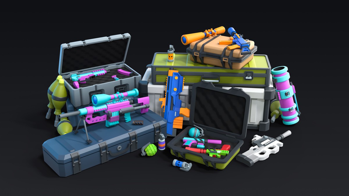 Cartoon Weapons - Low Poly 3D Models Pack