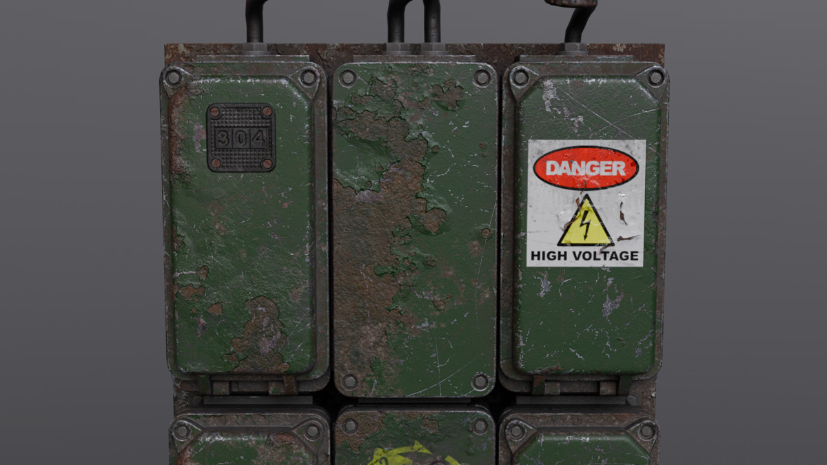 Industrial Power Control Panel – Game‑Ready